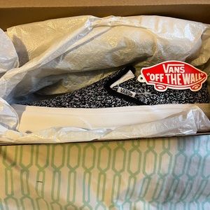 Woman’s size 8 brand new Vans still in the box.